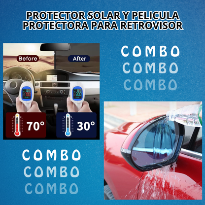 PROTECTOR SOLAR + PELICULA P/ RETROVISOR