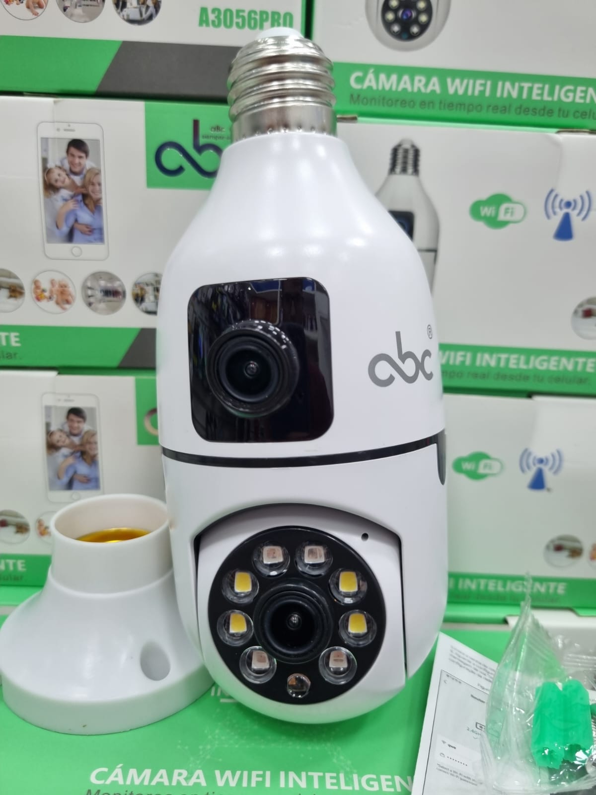 foco camara wifi 360ª dual camera ICSEE