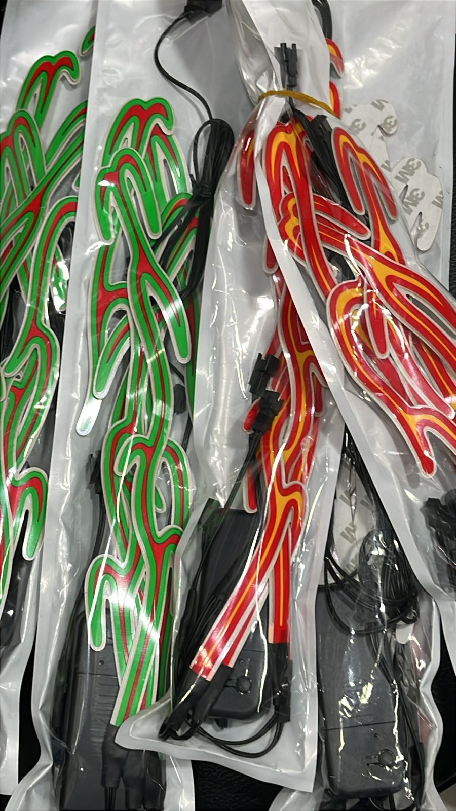 Tiras de luces LED para casco de moto