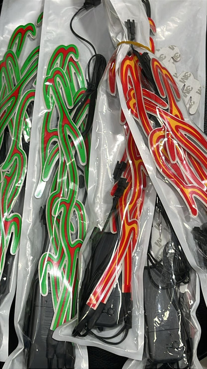 Tiras de luces LED para casco de moto