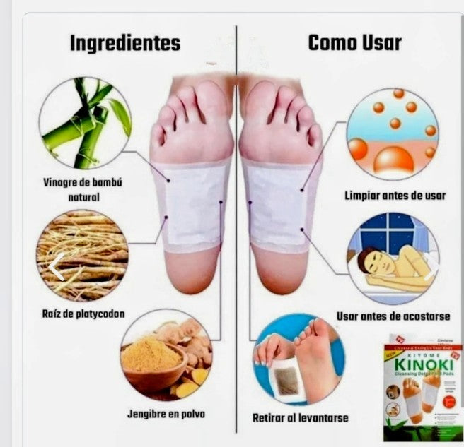 Parche kinoki de 10 piezas